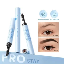 2 In 1 3D Eyebrow Gel Cream Eyeliner Pencil 3 Colors Waterproof Long-lasting Eye