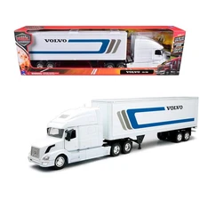 New Ray Volvo VN-780 White Dry Van Trailer Truck