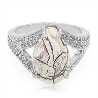Cavill Ring Sterlingsilber 3,32Ct Sonora Jaspis Tropfen Echtschmuck Damen