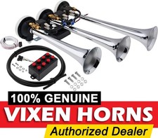 Loud 3 Trumpet 8-tune Musical Air Horn Wwired Remote 12v Chrome Plated Vxh6808c Loud 3 Trumpet 8-tune Musical Air Horn Wwired Remote 12v Chrome Plated Vxh6808c