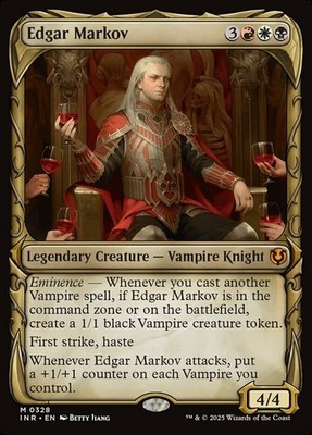1x Edgar Markov - Showcase - Foil Light Play, English Innistrad Remastered MTG M
