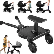 Universal Stroller Board with Removable Seat-2-in-1 Sit & Stand Baby Stroller