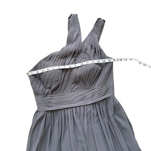 Azazie Dress Womens Size 10 Molly in Steel Grey Bridesmaid/ Evening AZ1542918 - Picture 7 of 13