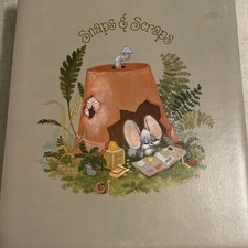 1976 Vtg Hallmark Photo Album Scrapbook Mouse Snaps  Scraps Book Cottagecore