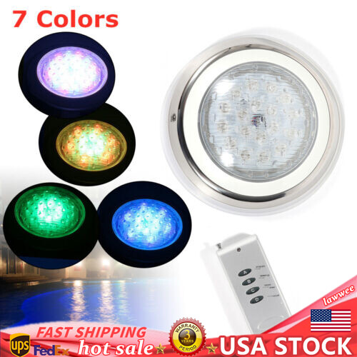 54W RGB LED Swimming Pool Light Underwater SPA IP68 Waterproof Lamp 12V ...