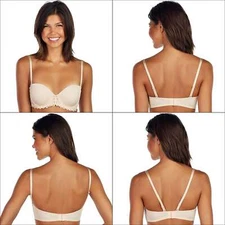 SO Bra Soft Lift Convertible 9 Ways to Wear ZG74B481R White Sz. 34DD