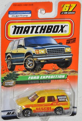 Matchbox 1999 #67 Ranger Patrol Series 14 Ford Expedition Mountain Rescue MOC