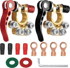 2Pcs Car Battery Terminal Connectors Top Post Quick Release Disconnect SAE/JI