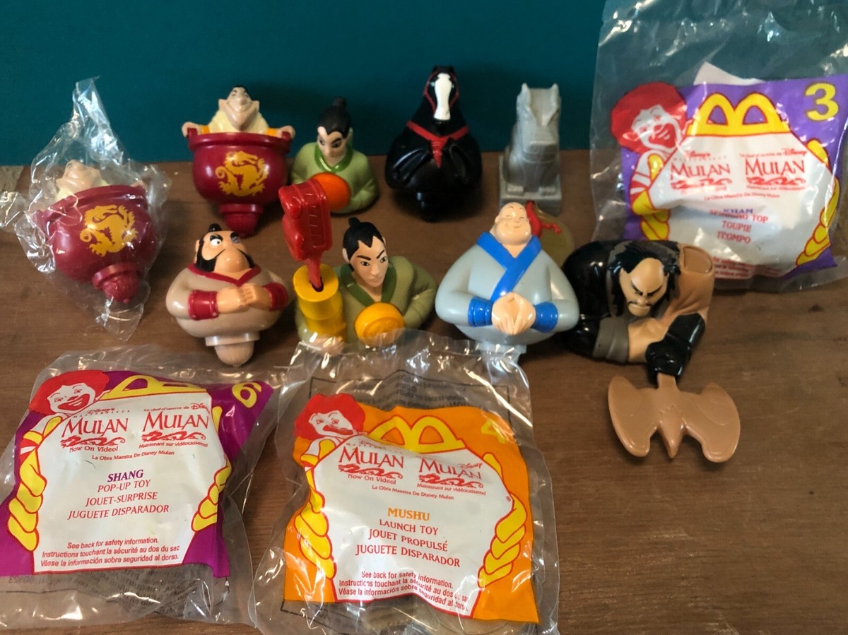 Mulan Spinners Launchers 1998 1999 McDonald's Happy Meal Toys NEW or  USED