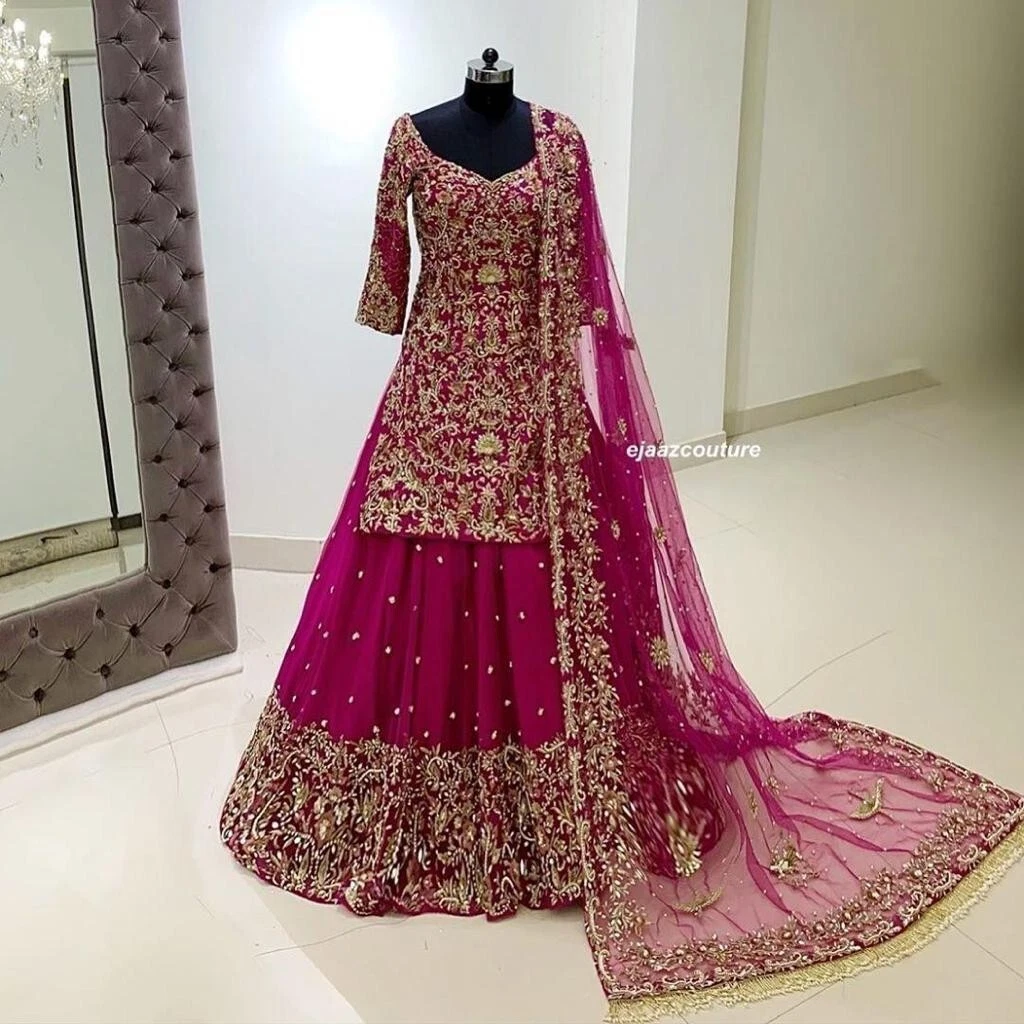 Lehenga choli top with long blouse