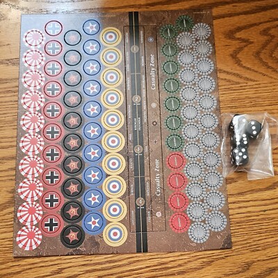 Axis & Allies 1941 Board Game 2012  Replacement Country Tokens Dice Parts 