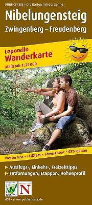 Nibelungensteig, Wanderkarte 1:25.000, ,