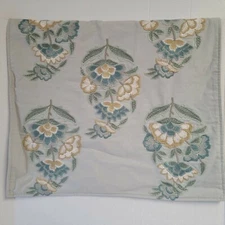 THE COMPANY STORE EMBROIDERED FLORAL PILLOW COVER NEUTRAL 20X20