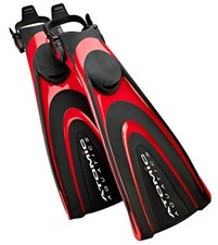 Open Box Atomic Aquatics Fin for Scuba Diving and Snorkeling-Red-S-Men's:4.5-5.5