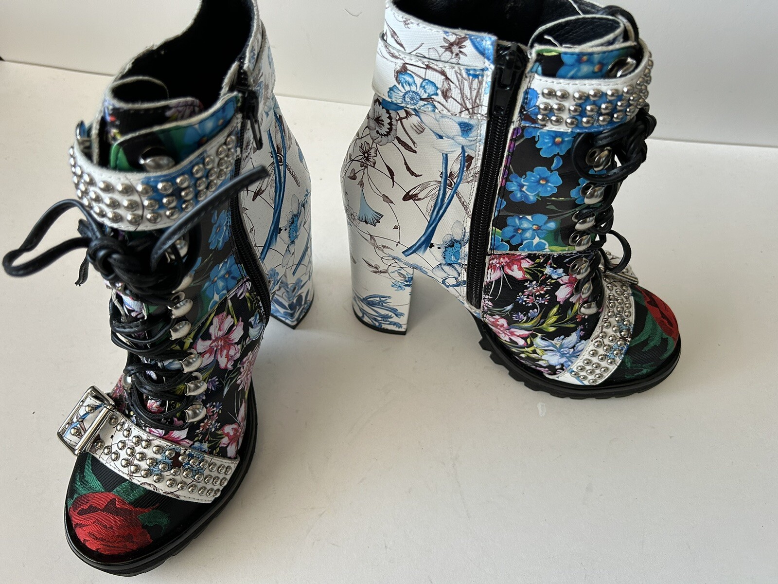 Jefferey Campbell White/Black Patchwork Lilith 2,… - image 15