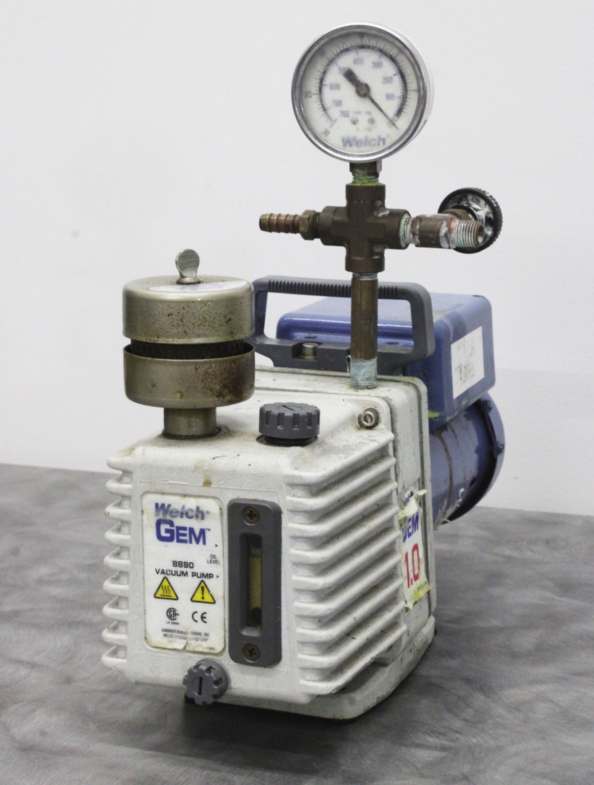 Welch GEM 8890 Vacuum Pump with Bluffton 1/4HP Motor for Parts or Repair eBay