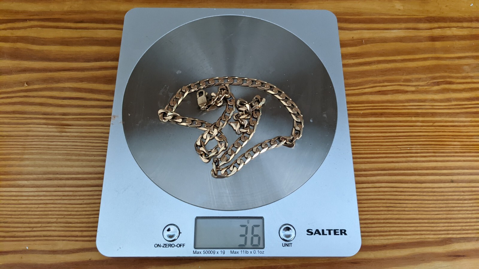 9ct Solid Gold Flat Curb Link Chain / Necklace - … - image 10