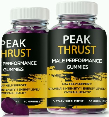 (2 Pack) Peak Thrust Gummies for Men, PeakThrust Enhancement Me, Male Gummy