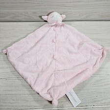 ANGEL DEAR Sleeping Lamb Sheep Lovey Security Blanket Knotted Edge Pink