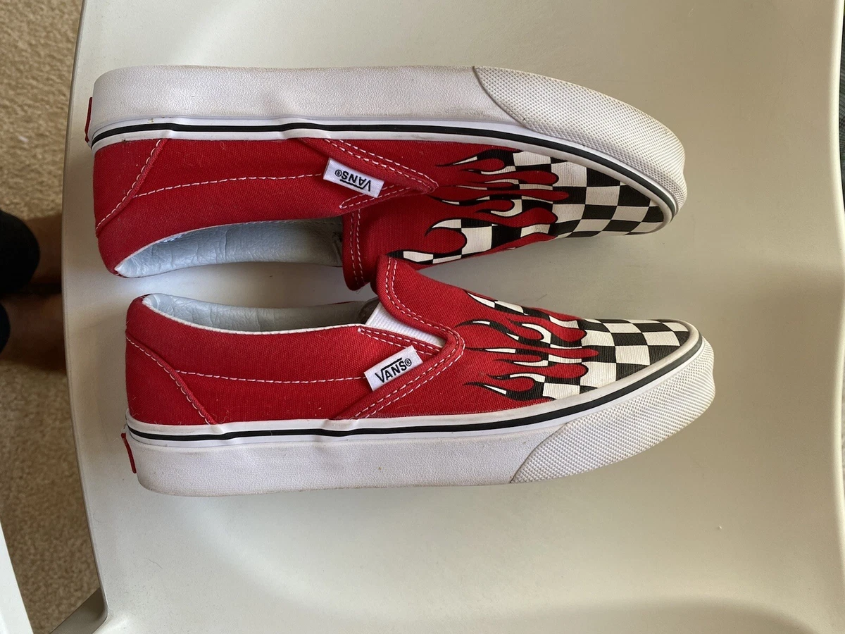 Flame vans checkered top
