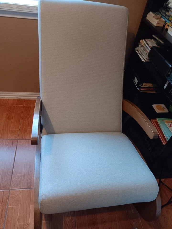 Baxton Studio Kaira Upholstered and Walnut Finished Wooden Rocking Chair - Image 2 of 2