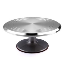 12 Inch Aluminum Alloy Revolving Cake Stand, Cake Turntable for cake Decorating