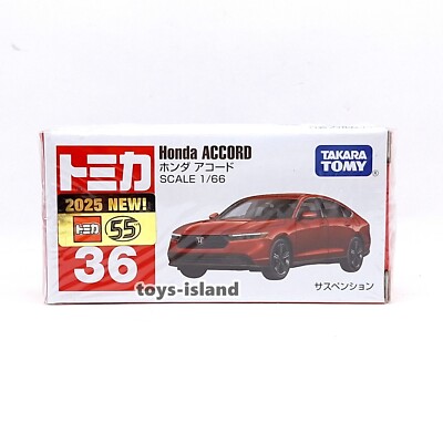 TOMICA 36 HONDA ACCORD 1/66 TOMY 2025 June New Diecast Car Red | eBay