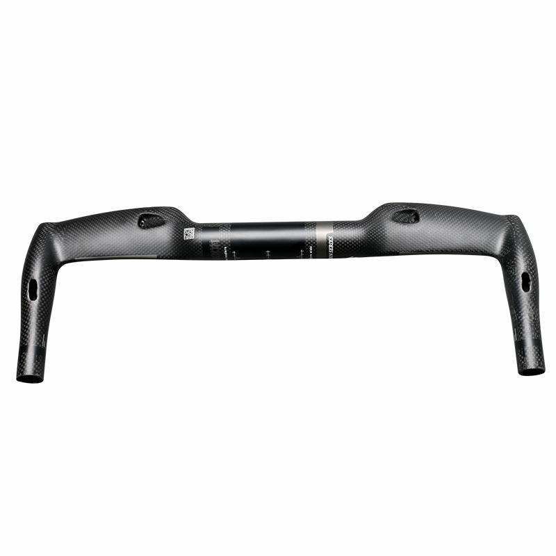 Guidon Vélo Route Carbone 3K Bullhorn/Triathlon - Diamètre 31.8mm - Longueur 400/420/440mm - Noir - Neuf