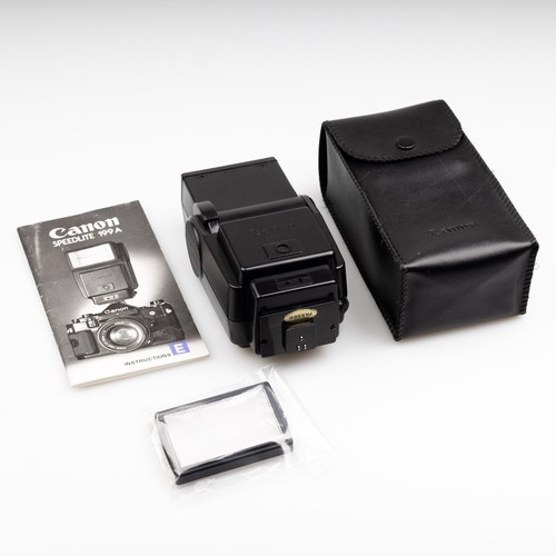 *MINT* TESTED Canon Speedlite 199A Flash F-1 AV-1 A-1 AE-1 Program F1 w/ Case - Photo 3 sur 19