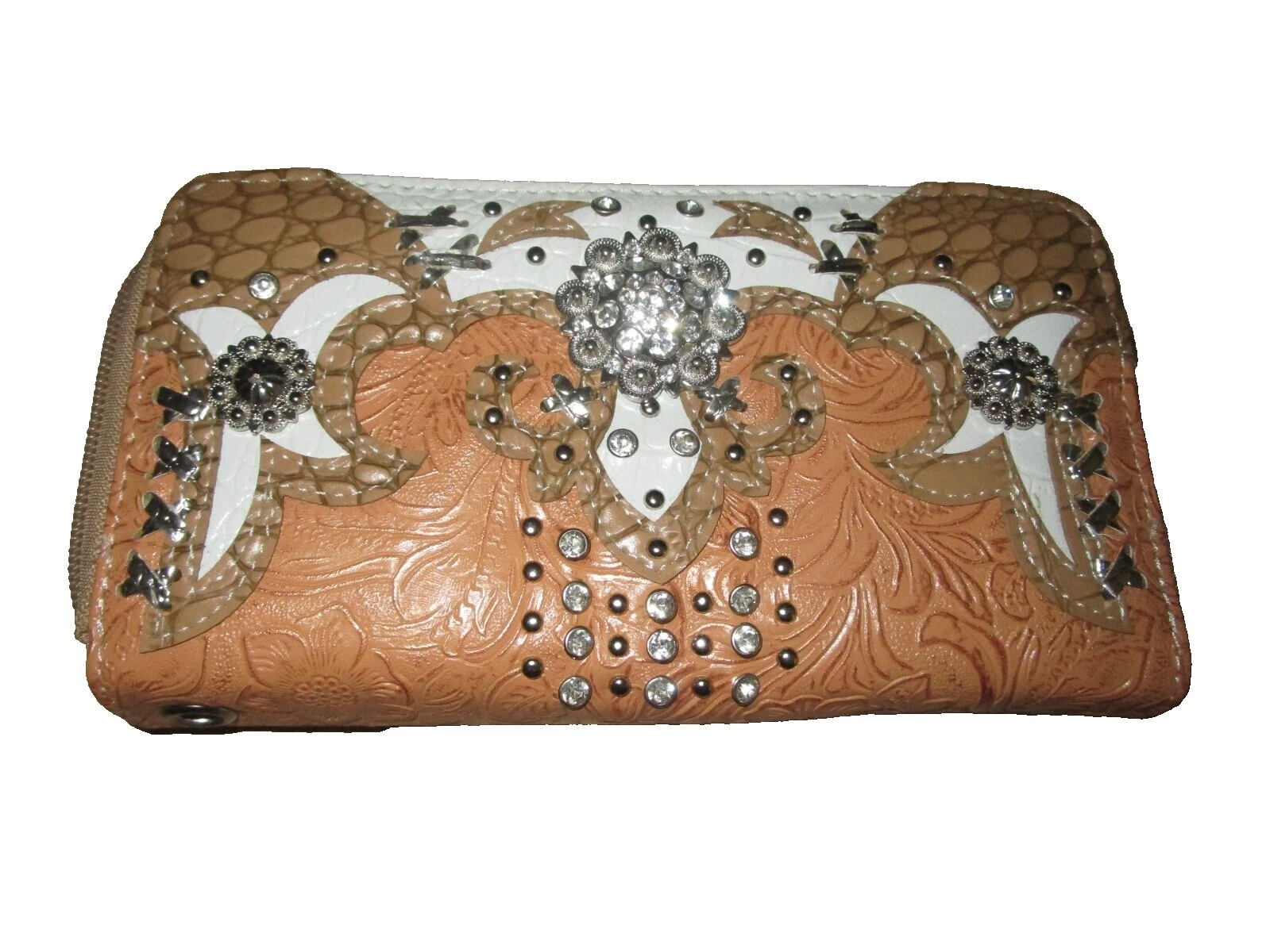 Pulsera para mujer con tachuelas marrones