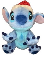 Disneyland Disney 12" Stitch Wearing Santa Hat Christmas Plush Stuffed Animal