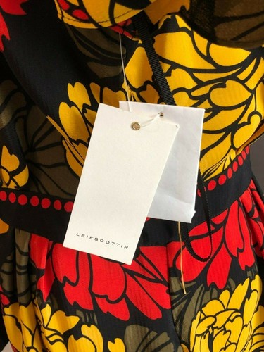 LEIFSDOTTIR Multi Color Silk Floral Print Dress Size 10 NWT - Picture 8 of 9