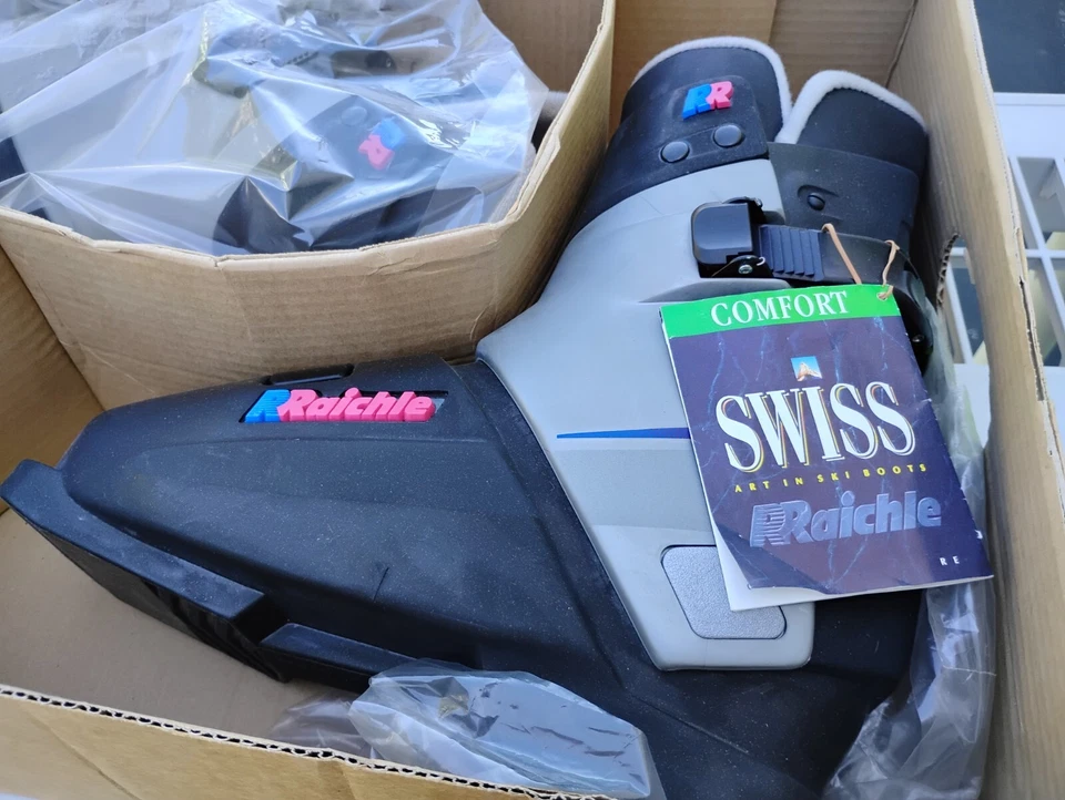 复古 1990 年代 Raichle RE 277 滑雪靴,男式 7.5 码 — 第 3/4 张图片