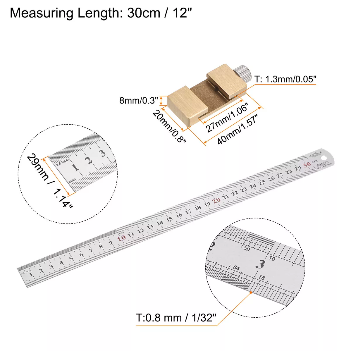 1.06 inches on a ruler online