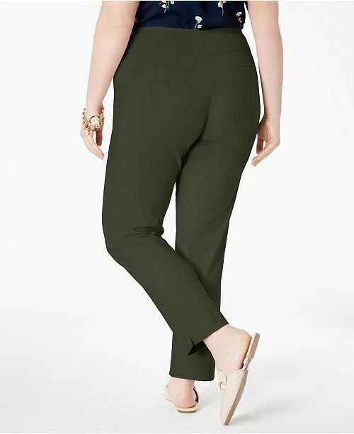 Calça social Charter Club feminina chá verde Cambridge slim fit tamanho 24W - Imagem 2 de 4