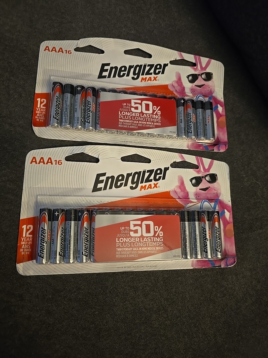 2 Pks EnergizerMAX AAA Batteries 16 Ct, Triple A Alkaline Batteries (BN16)-image