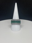 Bomb Party May 2025 “Shimmering Waves” -Size 10 Ring- Emerald on Hematite — photo 1