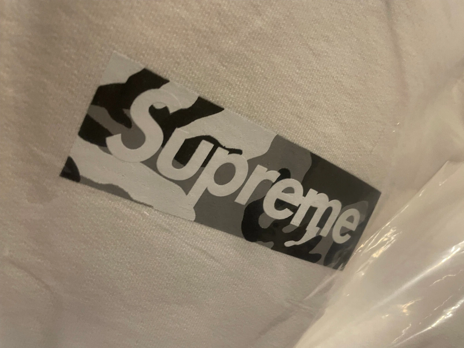 CHEMISE SUPREME x MIAMI BOX LOGO XL F/W 2025 NEUVE DANS SON SAC CAMOUFLAGE OUVERTURE MAGASIN