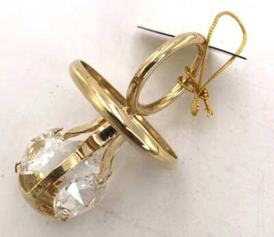 KG & CO. Gold Plated Crystal temptations Spectra Swarovski Crystals PACIFIER