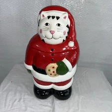 Vintage Coco Dowley Santa Claws Kitty Cat Cookie Jar U