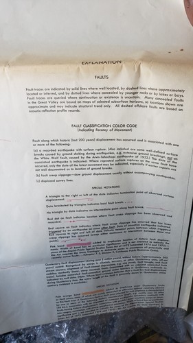 1975 California Fault Map Volcanoes, Thermal Springs and Thermal Well Locations - Picture 4 of 18