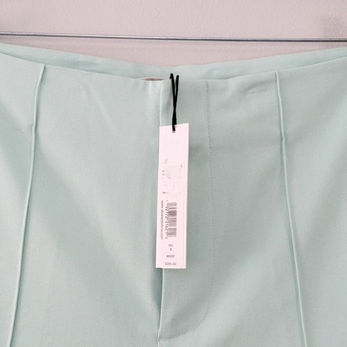 Alice + Olivia Dylan Clean High-Waist Wide-Leg Crop Pants In Mint NWT Size 6 - Picture 8 of 10