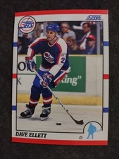 1990 Score American #65 Dave Ellett   Winnipeg Jets Hockey Card