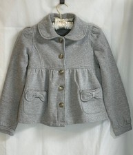 Vintage Juicy Couture Girl's Button Down w/ Bow Shirred Jacket - Grey - Size 8