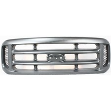 Grille For 99-2004 Ford F-250 Super Duty F-350 Super Duty Silver Plastic