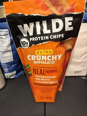 wilde protein chips. Extra Crunchy Buffalo. 10G Of Protein Per Serving! 8.5 Oz