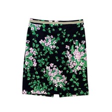 Talbots Skirt Womens 8P Petite Hydrangea Pencil Back Zip Slit The Oprah Magazine