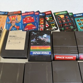 Vintage Video Game Lot of 17 Intellivision Atari Untested He-Man Donkey Kong