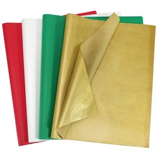 120 Sheets Christmas Tissue Paper for Gift Bags, 20" x 14" Red Green Gold Whi...