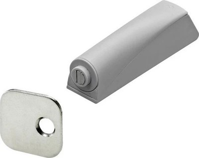 Hettich Push to open Türöffner mit Magnet grau 2 Stück  Magnetschnäpper